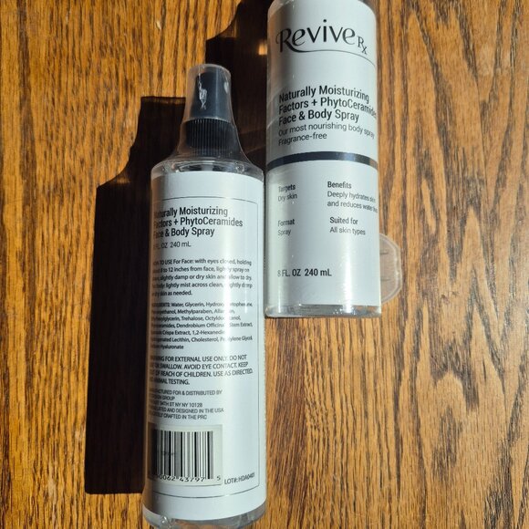 2 Revive Rx Naturally Moisturizing Factors+ Phytoceramides Face & Body Spray - Picture 6 of 12